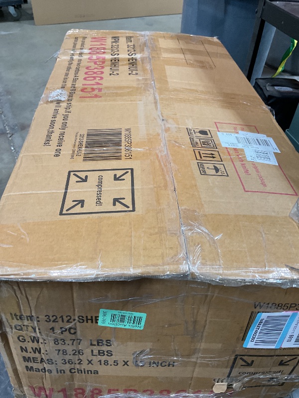 Photo 1 of ***UNKNOWN MISSING ASSEMBLY PIECES*** KEIKI King Size Cloud Bed Frame with Oversized Padded Movable Headboard, Chenille Upholstered Bed with Round Corner for Bedroom, No Box Spring Needed, Dark Grey