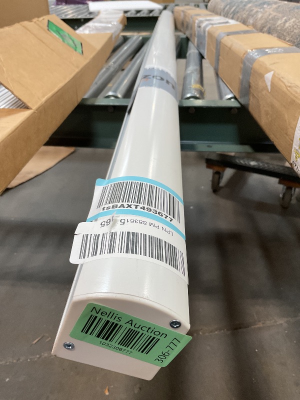 Photo 1 of **MISSING HARDWARE. DIRT/SCRAPES**ChrisDowa Cordless Blackout Roller Shades for Windows, Striped Free-Stop Window Blinds with Privacy, Thermal Insulated Window Shades for Home, Office and Door. White, 72" W x 72" H