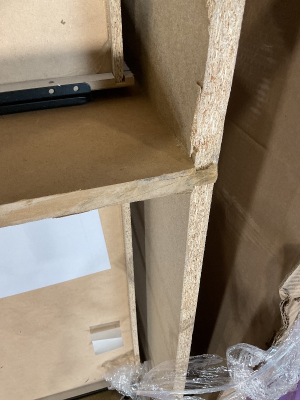 Photo 1 of **MISSING MIRROR. MAJOR CRACKING DAMAGE TO SIDE**Signature Design by Ashley Cayboni Modern 6-Drawer Dresser and Mirror with Safety Stop, Whitewash