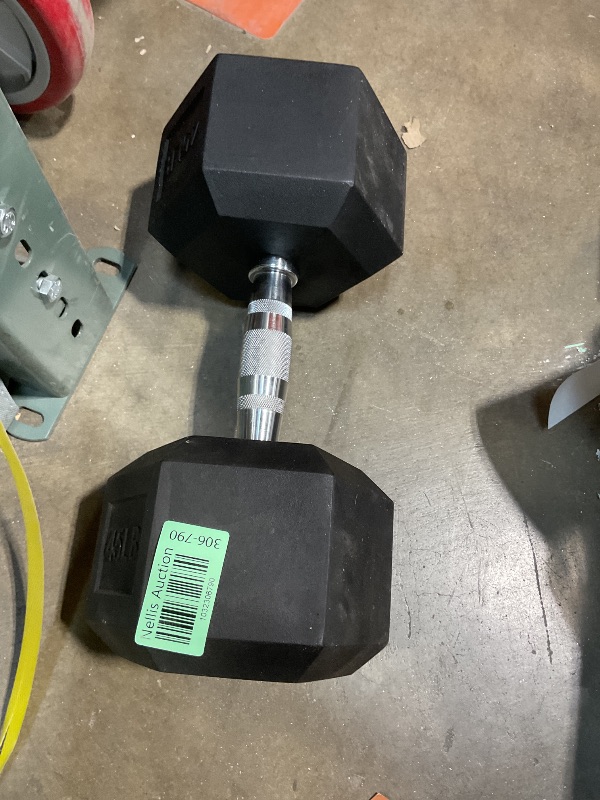 Photo 1 of **DIRT FROM TRANSPORT **CAP Barbell, 45lb Rubber Hex Dumbbell, Single