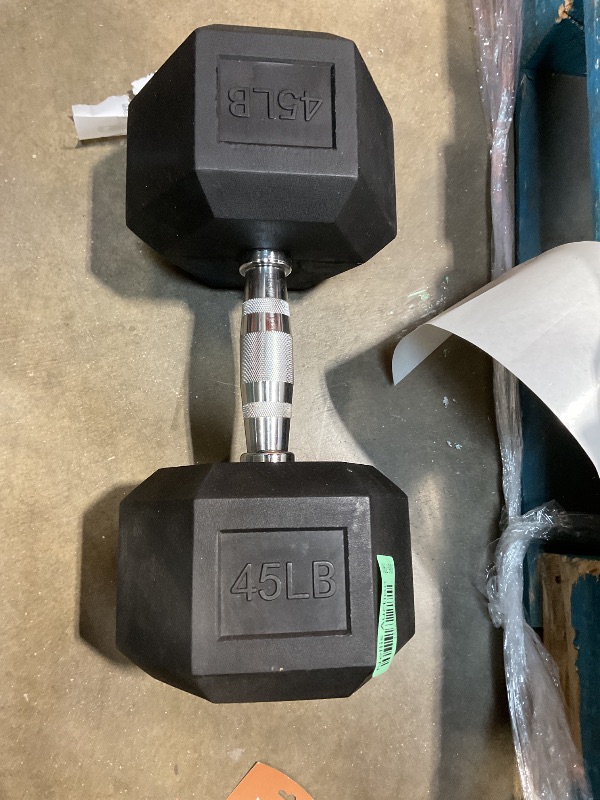 Photo 1 of **DIRT FROM TRANSPORT **CAP Barbell, 45lb Rubber Hex Dumbbell, Single