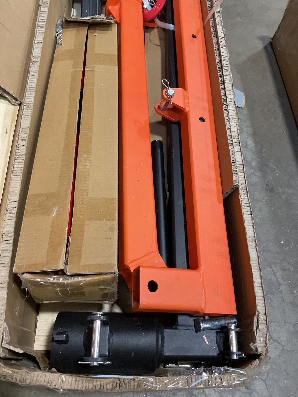 Photo 1 of **SCRAPES. DIRT**Rugcel 1500 lb Stretchable Receiver Hitch Mounted Hydraulic Swivel Pickup Truck Crane, with Three Boom Capacities of 750 lb, 1000 lb and 1500 lb (Hitch Crane 1500LB)