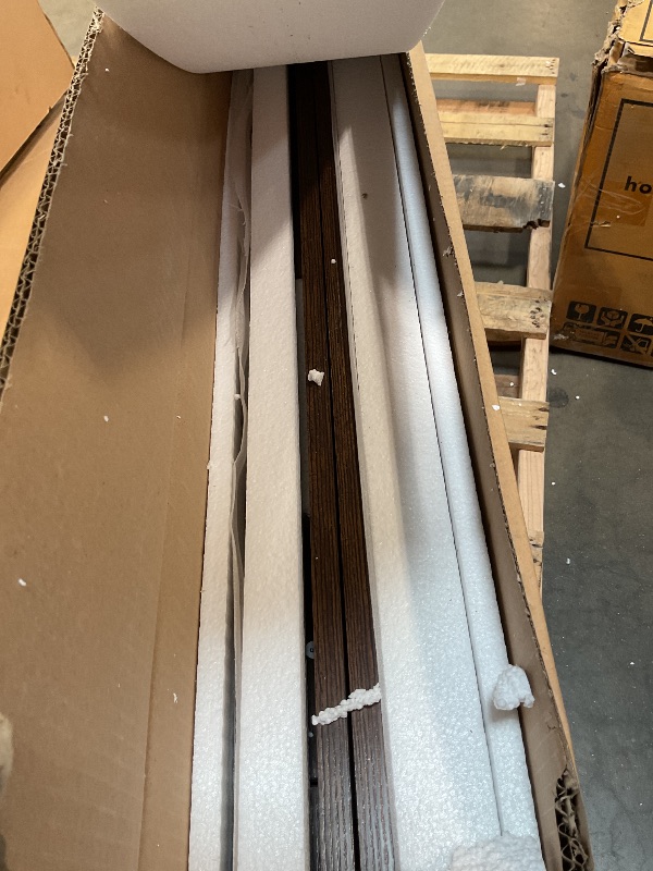 Photo 1 of **SELLING FOR PARTS AS PARTIAL SET. ONE OF TWO BOXES**DWVO 91.3" Double Dog Crate Furniture with Dog Feeder, Dog Kennel Furniture with Drawers, Indoor Dog House TV Stand with 2 Room Divider for 2 Medium Large Dogs, Brown