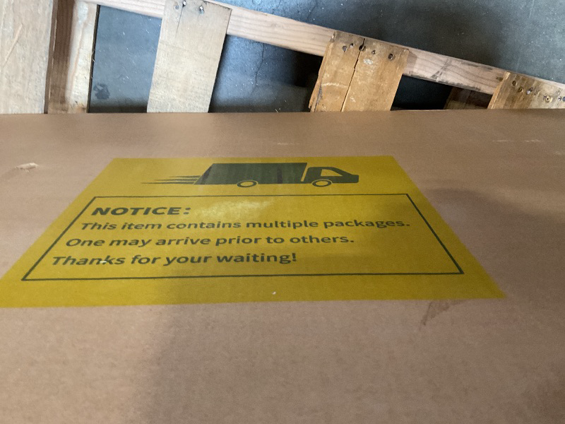 Photo 1 of **SELLING FOR PARTS AS PARTIAL SET. ONE OF TWO BOXES**DWVO 91.3" Double Dog Crate Furniture with Dog Feeder, Dog Kennel Furniture with Drawers, Indoor Dog House TV Stand with 2 Room Divider for 2 Medium Large Dogs, Brown