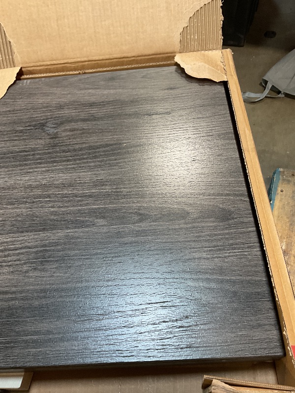 Photo 1 of **MISSING HARDWARE **Roundhill Furniture Athens Contemporary Wood Shelf End Table, Weathered Charcoal and Beige