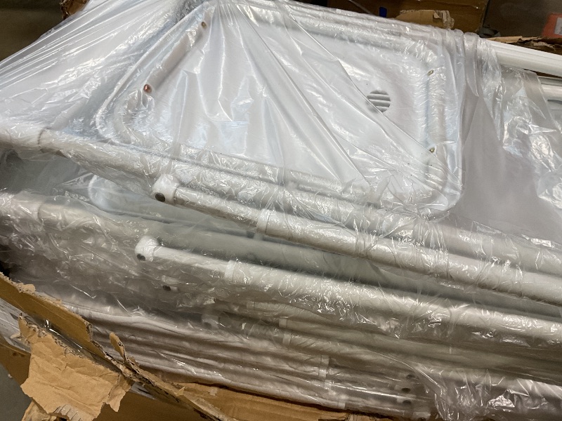 Photo 1 of **SCRAPE FROM TRANSPORT **10 Pack White Plastic Folding Chairs, Indoor Outdoor Heavy-Duty Stackable Seats with Steel Frame, 350 lbs Capacity Portable Commercial Foldable Chairs for Party Events Wedding Dining Picnic Office