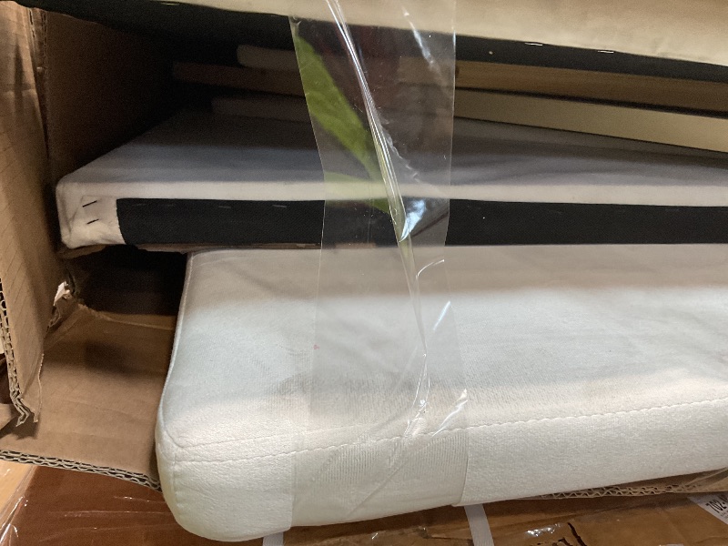 Photo 1 of **DIRT FROM TRANSPORT **GarveeHome Twin Daybed with Storage Drawers, Velvet Upholstered Corner Bed Frame with Headboard, Modern Kids Bed with Bed Rails for Living Room, Bedroom, Easy Assembly, Beige