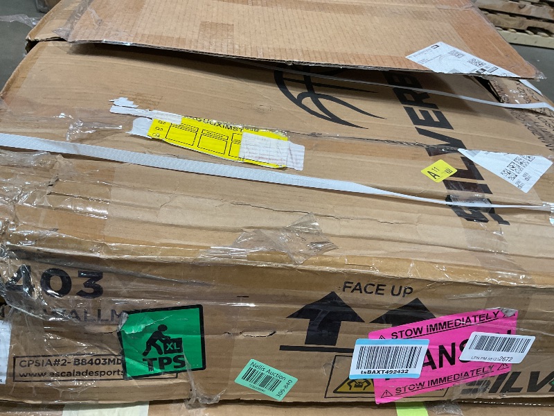 Photo 1 of **SCRAPES FROM TRANSPORT **Silverback NXT 54" Wall Mounted Basketball Hoop, Adjustable Height from 7.5’ to 10’ Indoor / Outdoor Basketball Hoop with QuickPlay Design