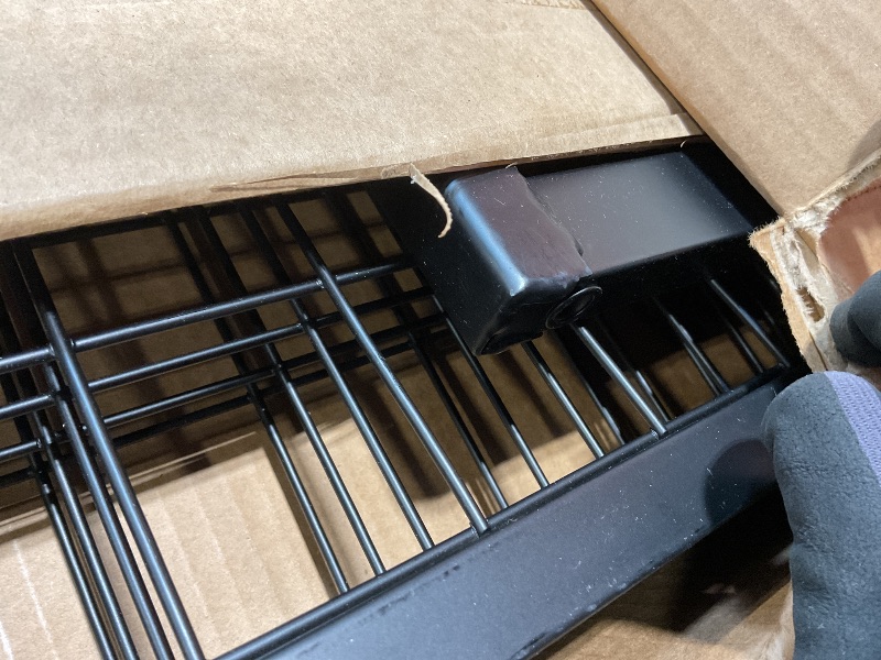 Photo 1 of **SCRAPES/DIRT**NectaCol Grid Gondola Unit, 4pcs 2'x 5' Grid Wall Panels with Sturdy Frames, Gridwall Display Stand with Wheels, Craft Show Gridwall Display Rack, Art Display - Black