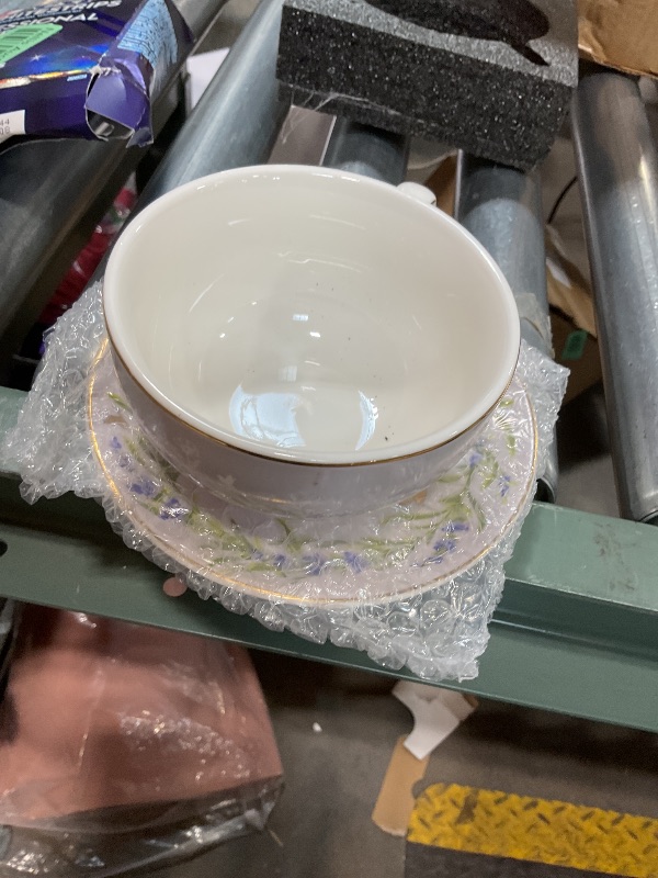 Photo 1 of **CUP AND PLATE ONLY**CHILDIKE Tea for One Set, Tea for One Teapot and Cup Set, Individual Teapot with Cup and Saucer, Porcelain Floral Tea Set Gift for Women, Mather, Christmas, Valentine