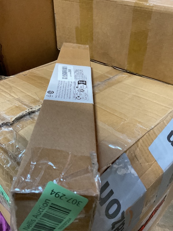 Photo 1 of **SCRAPES/DIRT**Amazon Basics Easel Display Stand, Instant Floor Poster, Lightweight, Collapsible and Portable with Tripod Base, Black Steel (supports 5 pounds)