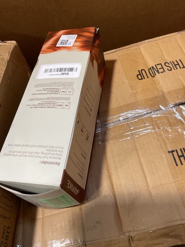 Photo 1 of **SCRPES**AIMIKE Round Hair Brush, Nano Thermal Ceramic & Ionic Tech, 2.1 Inch Barrel with Boar Bristles for Enhanced Texture, Golden, Hair Drying, Styling, Curling and Shine + 4 Free Clips