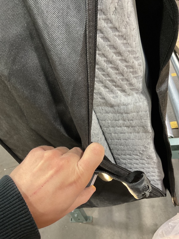 Photo 1 of ***RIPS IN BAG***MLILY Tri-Fold Memory Foam Mattress, 4 inch Queen Folding Mattress with Collapsible and Washable Cover, Travel and Guest Mat, 80"×60"×4", Grey