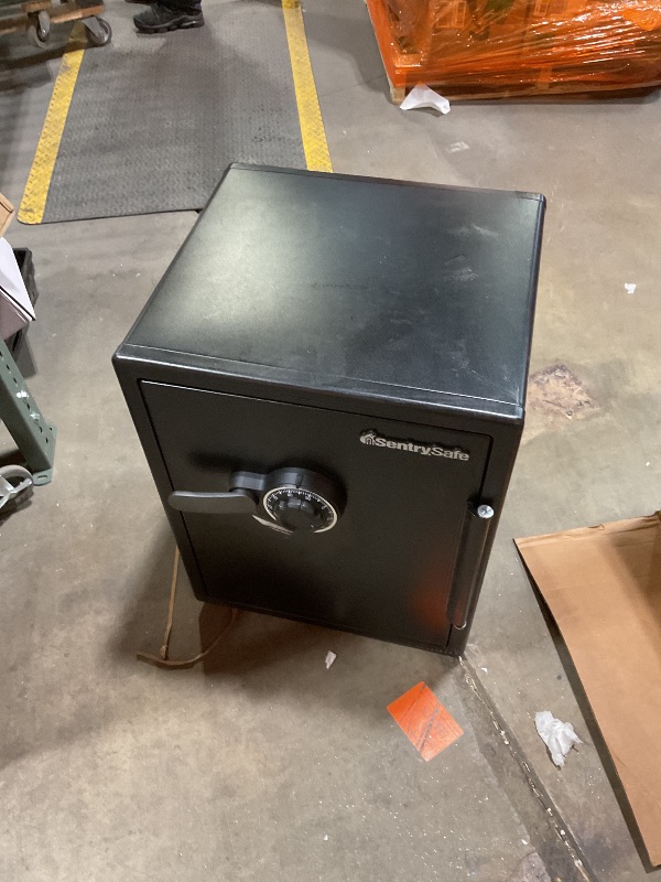 Photo 1 of ***NO KEY SAFE IS LOCKED*** SentrySafe Black Fireproof Waterproof Floor Safe with Dial Combination Lock for Home or Office, 2.05 Cubic Feet, SFW205CWB