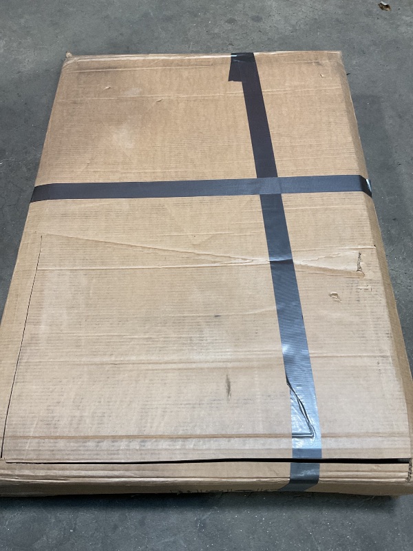 Photo 1 of *** POSSIBLY FOR PARTS/UNKNOWN DAMAGES /MISSING PIECES*** Tribesigns 63-inch Executive Desk, Large Office Computer Desk with Extra Thick Wooden Tabletop and Metal Frame, Modern Simple Workstation Writing Table Study Desk for Home Office, Vintage Brown