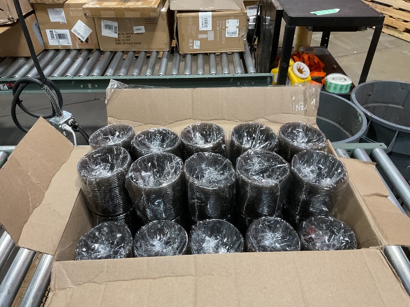 Photo 1 of ***STOCK PHOTO ***Black sparkling gold flakes 6 oz cups 