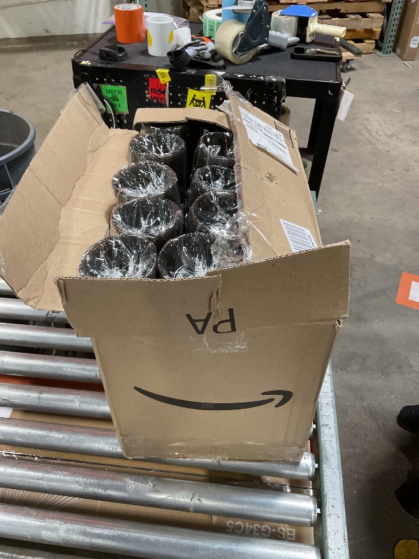 Photo 1 of ***STOCK PHOTO ***Black sparkling gold flakes 6 oz cups 