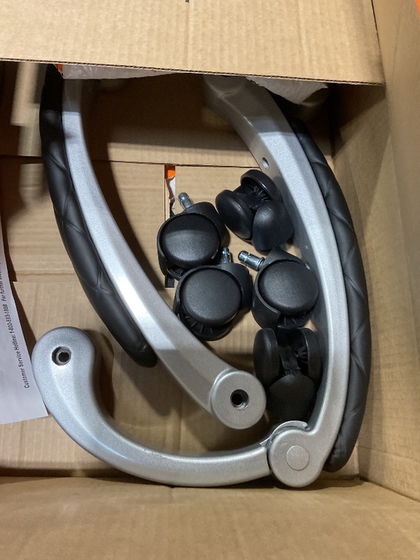 Photo 1 of ***MINOR DAMAGE/RIPS***Boss Office Products Executive Hinged Arm Chair in Black