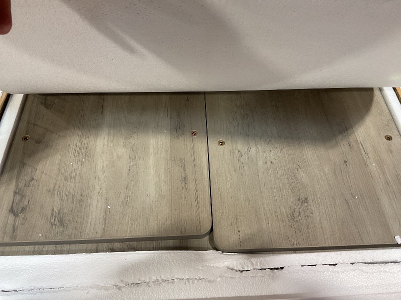 Photo 1 of ***PARTIAL SET, NO CHAIRS ***GIA Home Series 5pcs Modern Dining Set Includes 1 Rectangle Grey Wooden Table, 2 Velvet Armless Chairs and 2 Benches, Set of 5, Grey