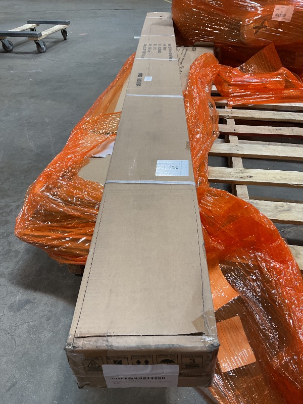 Photo 1 of **MATERIAL PLASTIC ** ROOMTEC 8 Pack Slat Wall Panels, WPC Soundproof 3D Wall Panel for Interior Wall Decor, 108 x 6 in (108 in-Walnut)