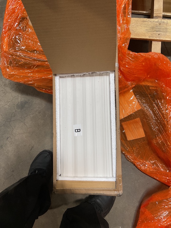 Photo 1 of **MATERIAL PLASTIC ** ROOMTEC 8 Pack Slat Wall Panels, WPC Soundproof 3D Wall Panel for Interior Wall Decor, 108 x 6 in (108 in-Walnut)