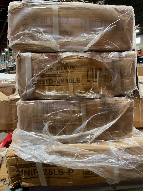 Photo 1 of ***PARTIAL SET, 170lbs. ONLY***Fitvids Cast Iron 2-Inch Weight Plates for Strength Training & Weightlifting, 255 LB Set