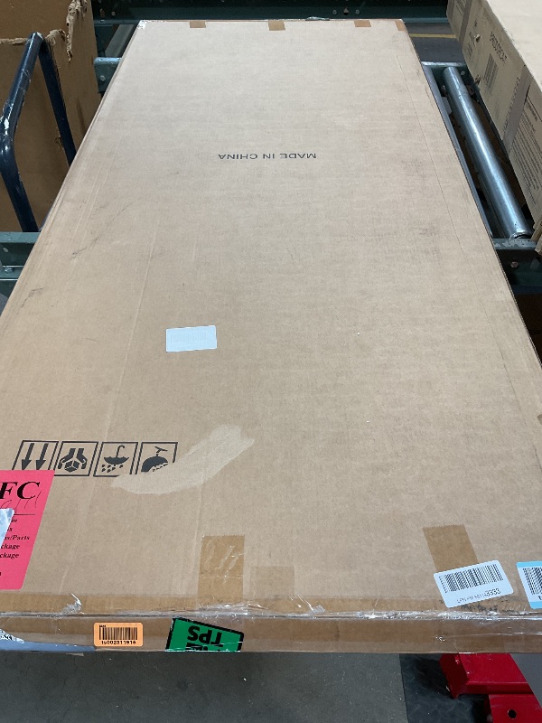 Photo 1 of **FRAME DAMAGED (BROKEN) *** KLAKLA Modern Abstract Frame Wall for Living Room Gray and Brown Designs Colorful Curves and Translucent Medium Office Wall Decor Picture Artwork for walls - 70x31 Inches