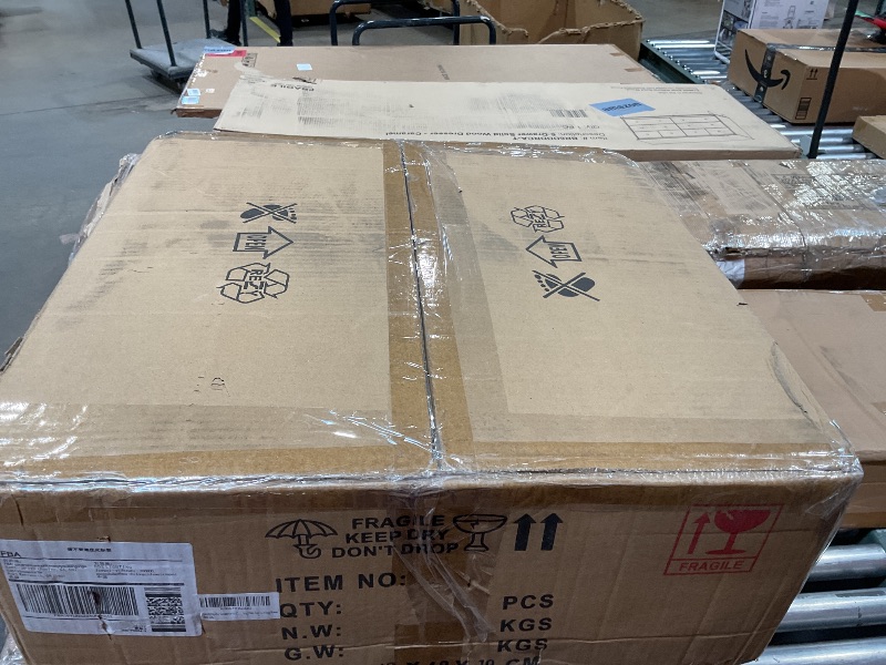 Photo 1 of **POSSIBLY FOR PARTS / UNKNOWN DAMAGES / MISSING PIECES*** haodengshi 38" White Geometric Ceiling Fan with Light Remote Control, 3 Light Color 6 Speeds LED Flower Flush Mount Low Profile Ceiling Fan for Living Room