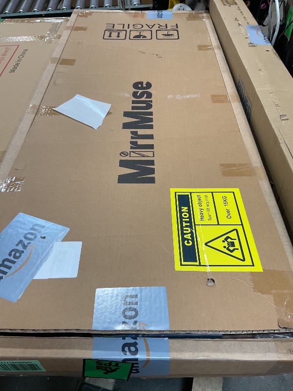 Photo 1 of *** FOR PARTS/ ONE CORNER DISASSEMBLED *** Rustic Floor Full Length Mirror Wood Frame, 56"X21" Farmhouse Free Standing Mirror for Bedroom Living Room Entryway, Hanging or Leaning Wall-Mounted, Tempered Glass, Brown