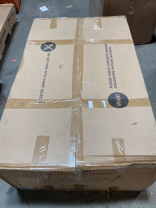 Photo 3 of Modway Tahoe Aluminum Modular Left-Facing Outdoor Patio Loveseat Gray with Weather-Resistant Cushions, Couch for Garden Backyard, Poolside