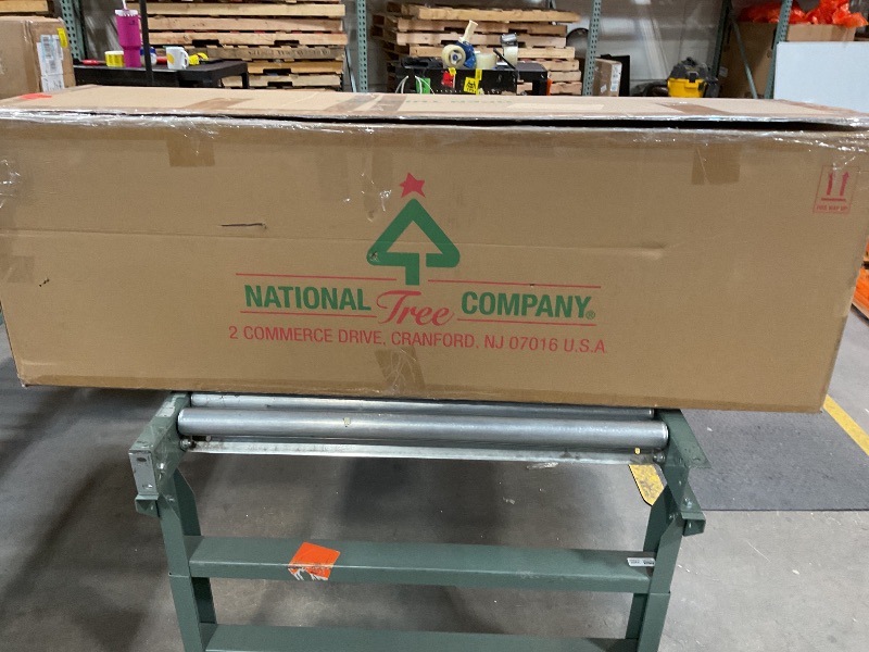 Photo 1 of **LIGHTS UNTESTED/ UNKNOWN DAMAGES*** National Tree Company 9 ft Pre-Lit Dunhill Fir Artificial Christmas Tree, 900 Clear Lights, 4,026 Tips, PowerConnect, Includes Stand, Green