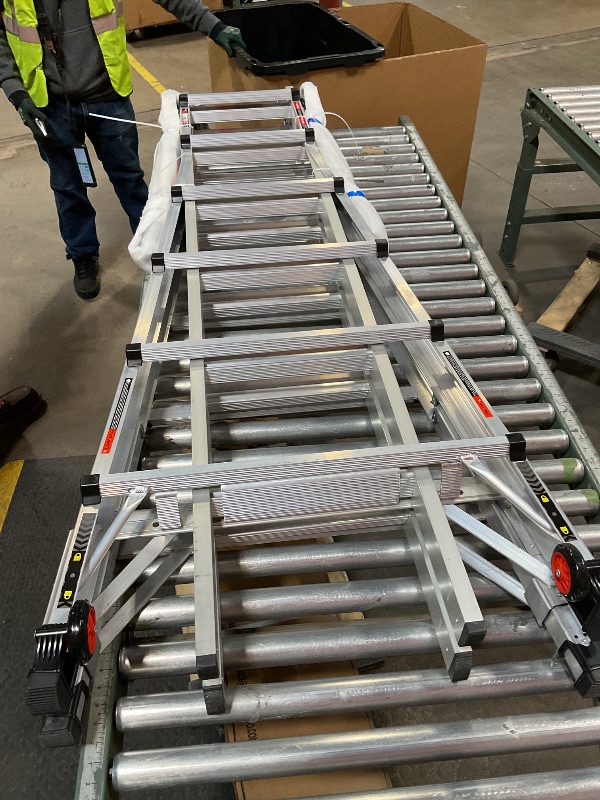 Photo 1 of ***FOR PARTS HAS DAMAGES *** Little Giant Ladders, Epic, M26, 26 ft, Multi-Position Ladder, Aluminum, Type 1A, 300 lbs weight rating, (16826-818)