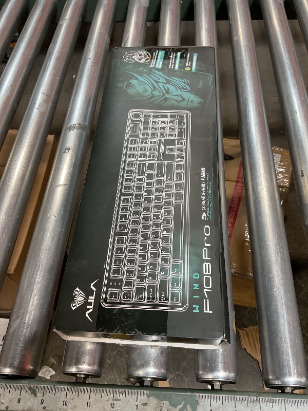 View 2 of *** POSSIBLY FOR PARTS/ QUOTE KEYS NON-FUNCTIONAL*** AULA F108 PRO - Wireless Mechanical Keyboard with Screen&Knob,Hot Swappable Gaming Keyboard with 8000mAh Battery,Pre-lubed Switches,RGB Backlit,PBT Keycaps Creamy Sounding Computer Keyboards,104 Keys