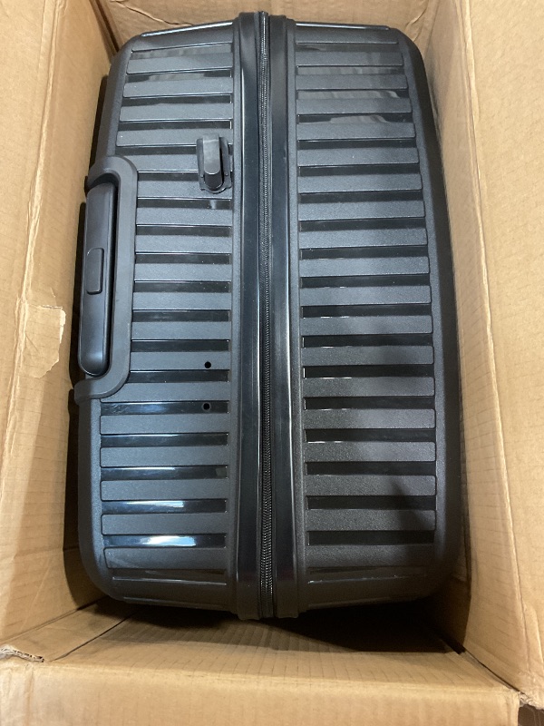 Photo 1 of ***MINOR DAMAGE, MISSING PIECES ***Amazon Basics 30" Hardside Large Checked Luggage, Hardshell Suitcase With Wheels, Expandable For Up to 15% More Space, With Scratch-Resistant Surface, Four Multi-directional Wheels, Black