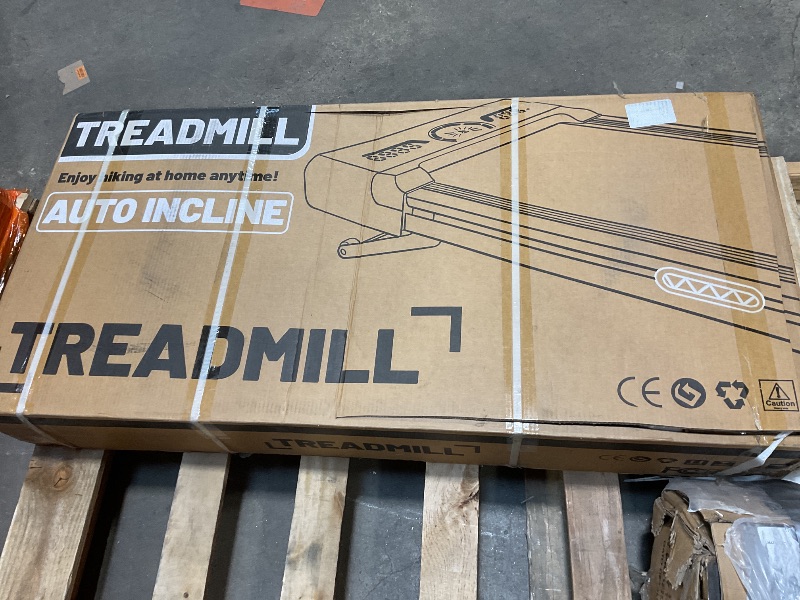 Photo 1 of TRAILVIBER Walking Pad Treadmill with 12% 9-Level Auto Incline, 450 lbs Capacity RGB LED Screen, Bluetooth Speaker Under Desk Treadmill, Compact Treadmills for Home Hiking