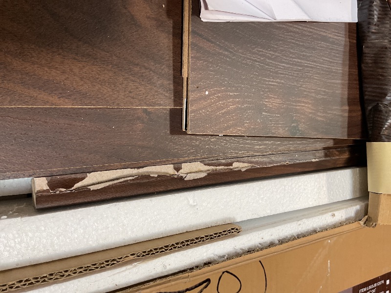 Photo 1 of ***MINOR DAMAGE, PEELING***Sauder 5 Tier Book Shelf Wooden Bookcase Multipurpose Bookshelf for Home Office, Living Room, in Grand Walnut