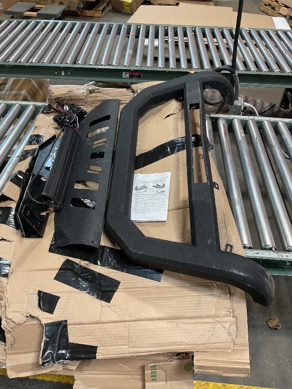 Photo 1 of ***USED, UNKNOWN MISSING HARDWARE, SEE PHOTO FOR REFERENCE ***Bull Bar Compatible with 2019-2021 Chevy Silverado/GMC Sierra 1500|8719923|Matte Black|Front Bumper Guard|Bull Guard