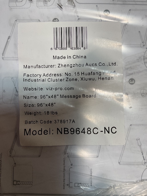 Photo 1 of ***MINOR DENT***VIZ-PRO Large Cork Bulletin Board, 96 X 48 Inches, Wall-Mounted Corkboard with Silver Aluminium Frame for School, Office, and Home 8' X 4'