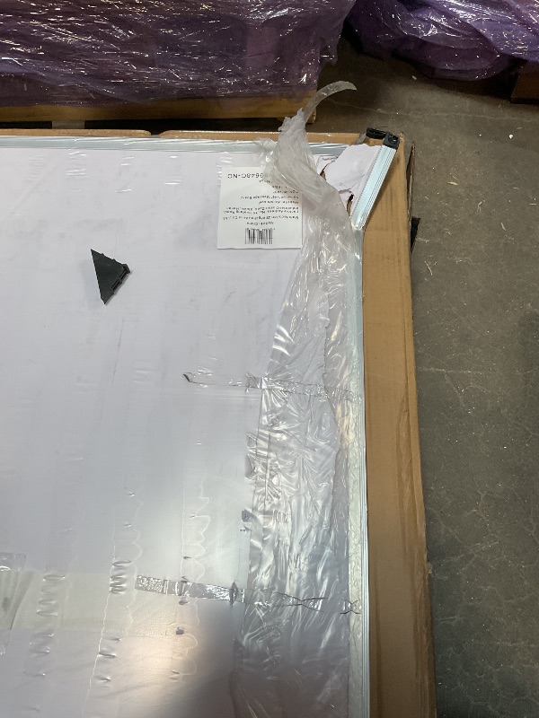 Photo 1 of ***MAJOR DAMAGE TO CORNER ***VIZ-PRO Large Cork Bulletin Board, 96 X 48 Inches, Wall-Mounted Corkboard with Silver Aluminium Frame for School, Office, and Home 8' X 4'