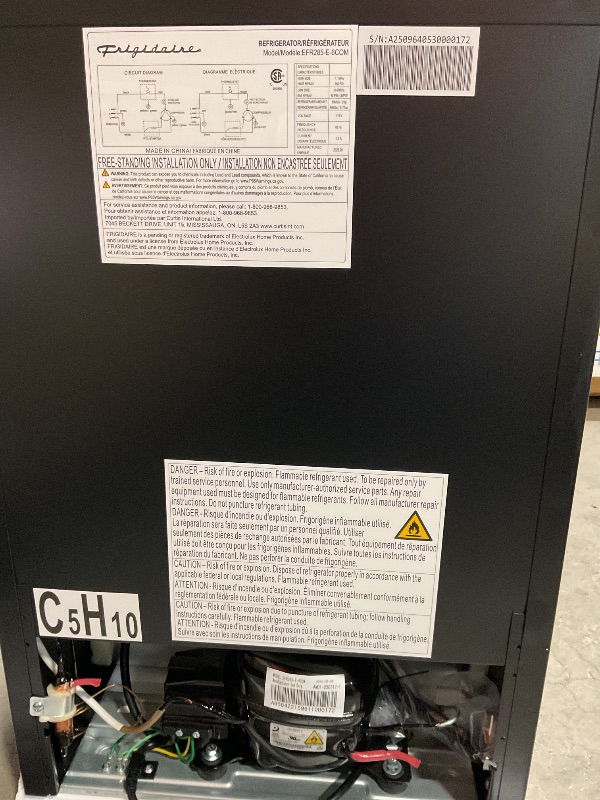 Photo 1 of ***MINOR DENT ***Frigidaire EFR285-6COM, 2.5 cu ft Refrigerator, Stainless Steel Door, Platinum Series