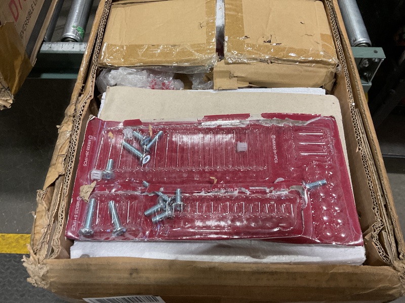 Photo 1 of ***PARTIAL SET, BOX C ONLY, UNKNOWN MISSING HARDWARE ***Jocoevol Bunk Bed Twin Over Full, Heavy Duty Metal Bunkbeds with Ladder and Full-Length Guardrail, Convertible into 2 Individual Beds for Kids, Teens and Adults, Under-Bed Storage Space, White