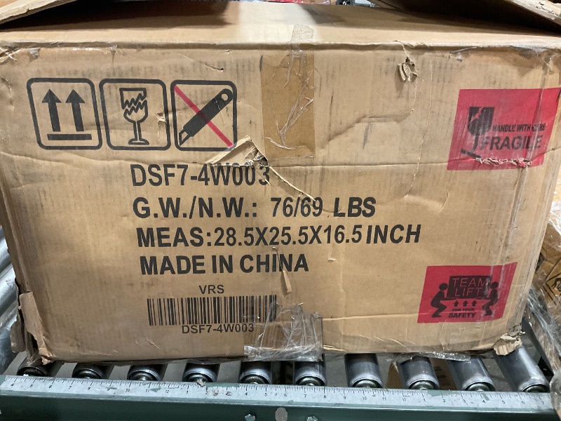 Photo 1 of ***PARTIAL SET, UNKNOWN BOX SET***Shintenchi 7 Pieces Patio Furniture Sets Outdoor All-Weather Sectional Patio Sofa Set PE Rattan Manual Weaving Wicker Patio Conversation Set with Glass Table&Ottoman Cushion and Red Pillows, Beige