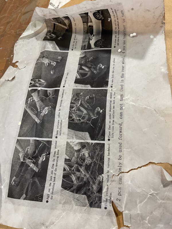 Photo 1 of ***PHOTO FOR REFERENCE ***Hydraulic Car Wheel Dolly Jack, 2204LBS - Heavy Duty Tire Positioning Lift with Ratcheting Foot Pedal, Anti-Leak Cylinder & 360° Wheels for Safe Auto Repair, Garage Moving, and Emergency Rescue