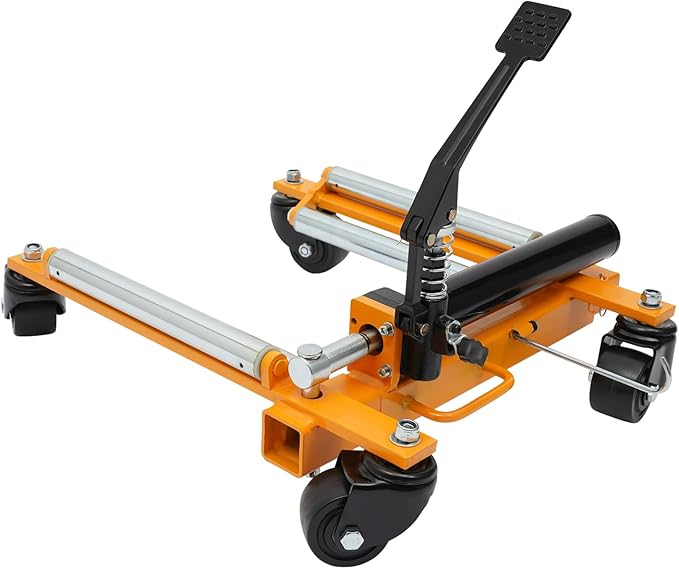 Photo 1 of ***PHOTO FOR REFERENCE ***Hydraulic Car Wheel Dolly Jack, 2204LBS - Heavy Duty Tire Positioning Lift with Ratcheting Foot Pedal, Anti-Leak Cylinder & 360° Wheels for Safe Auto Repair, Garage Moving, and Emergency Rescue