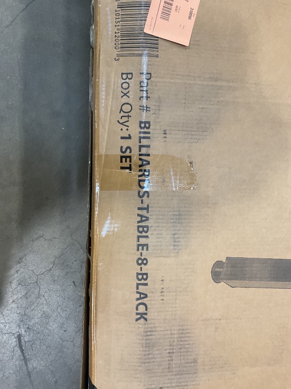 Photo 1 of ***MINOR DAMAGE, SCRATCH***GoSports Full Size 8 ft x 4.2 ft Billiards Game Table - Foldable Design, Includes Full Set of Pool Balls, 2 Cue Sticks, Chalk, and Felt Brush - Black