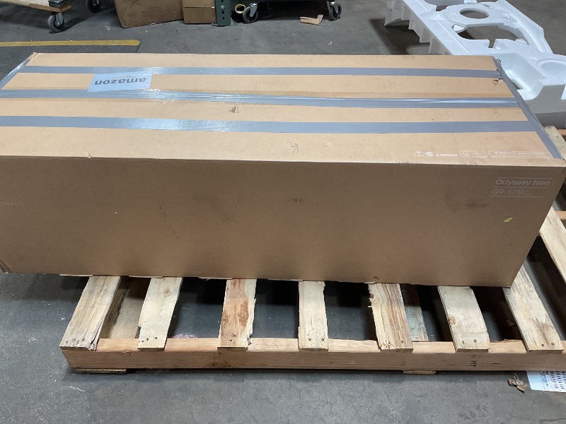 Photo 1 of ***MISSING POWER CORD, UNKNOWN PIECES, UNTESTED ***SAMSUNG 57" Odyssey Neo G9 (G95NC) Series Dual 4K UHD 1000R Curved Gaming Monitor, 240Hz, 1ms with DisplayPort 2.1, Quantum Mini-LED, DisplayHDR 1000, AMD FreeSync Premium Pro, LS57CG952NNXZA