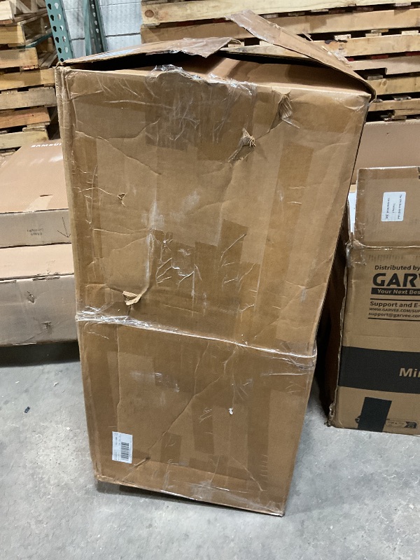 Photo 1 of ***UNKNOWN MISSING HARDWARE ***VECELO Twin Size Bed Frame with Upholstered Headboard, Velvet Platform Bedframe Mattress Foundation, Strong Wood Slat Support, No Box Spring Needed,White