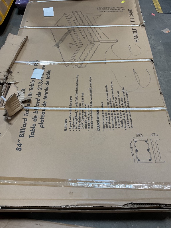 Photo 1 of ***MAJOR DAMAGE, CRACKS***Triumph Phoenix Billiard Table with Conversion Top