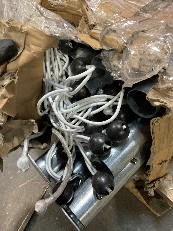 Photo 1 of ***PARTIAL SET, POLES AND MISC ITEMS, MINOR DAMAGE, UNKNOWN MISSING HARDWARE ***VEVOR Upgraded 10x20 FT Heavy Duty Carport Canopy with Roll-up Windows, All-Season Portable Garage with Removable Sidewalls & Doors, 12 Stakes & 12 Ropes, Car Tent for Car, Tr