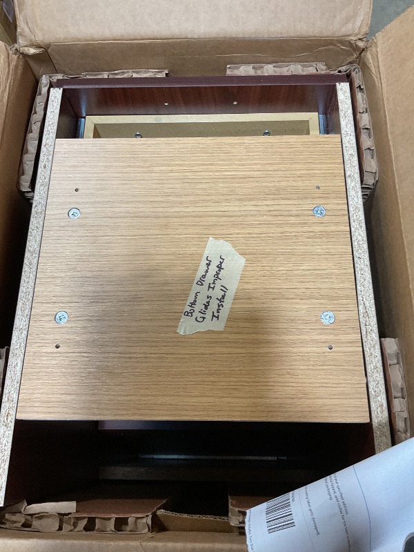 Photo 1 of ***MINOR DAMAGE ***HON MOD Office Storage Drawers Pedestal Stand, Under Desk Organizers and Storage, Includes Two Box Drawers, One File Drawer, 15" W Pedestal for Office Spaces, Home Offices, Mahogany